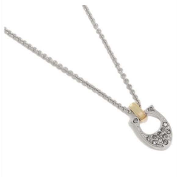 🌸HP🌸 NWT Coach Pave Signature C Nexklace - Picture 3 of 5